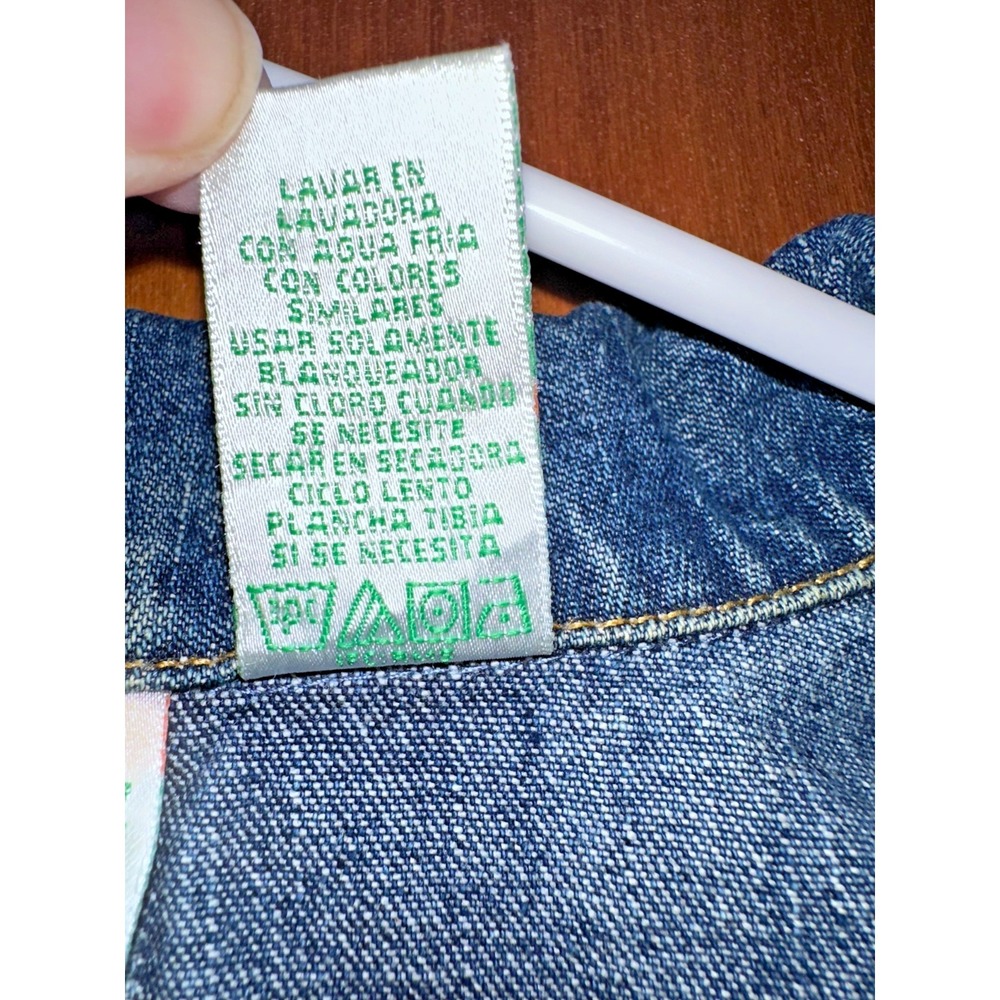 Bill Blass Vintage Women's Denim Buttons Blue‎ Jean Jacket Size Petite M - Picture 4 of 5